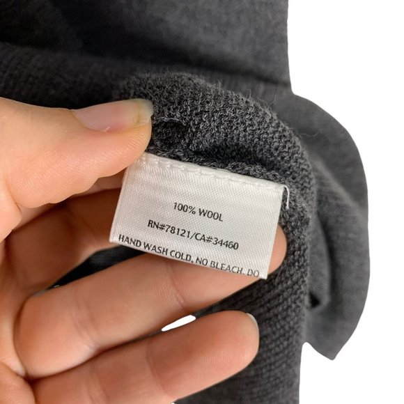 Eileen Fisher Dark Grey Wool Sleeveless Loose Knit Tank Top Medium - Picture 4 of 8